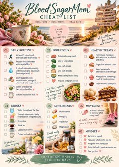Preview of the Blood Sugar Mom Cheat List